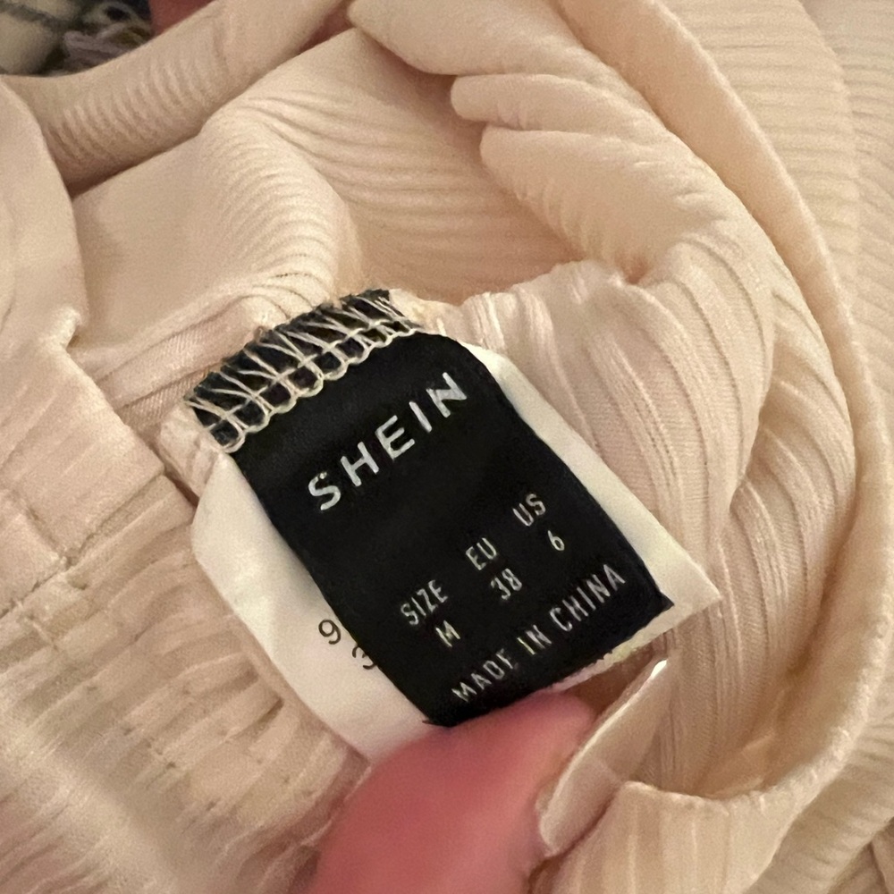 Cream Ribbed Long Sleeve Top - Picture 3 of 4